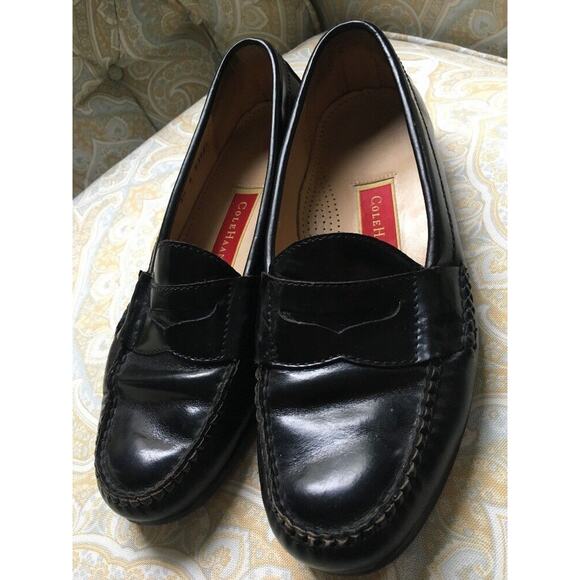 8.5M Cole Haan Black Leather Men\'s Loafer Dress Shoe Penny Loafer 8 1/2 main image 9